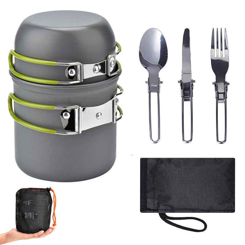 Outdoor Camping Tableware Kit - Complete Portable Cookware Set